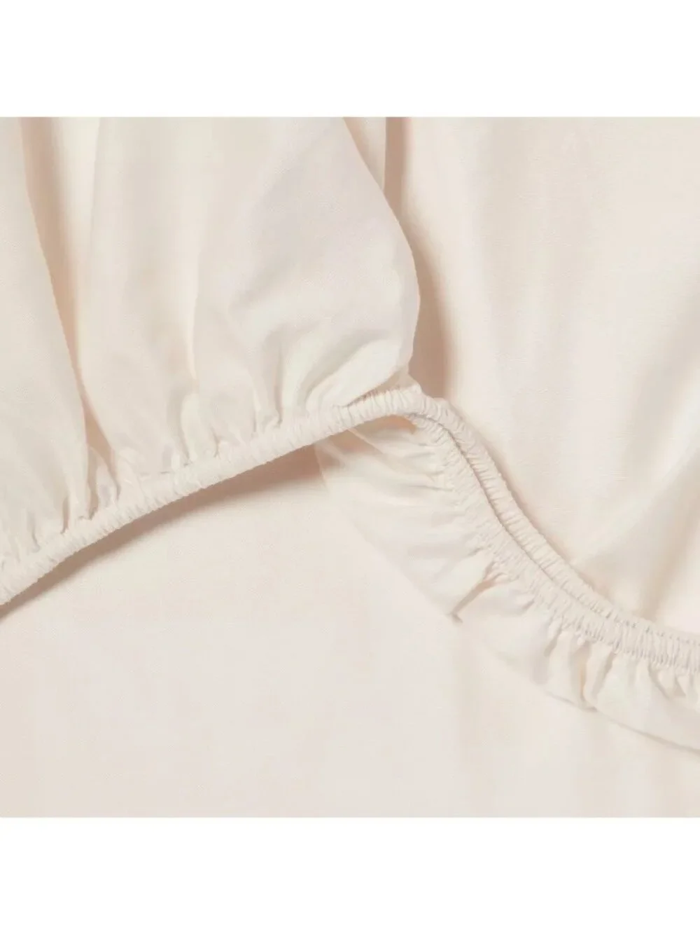 Room Essentials Full Size 100% Cotton Sateen Solid Ivory Color 4 Piece Sheet Set